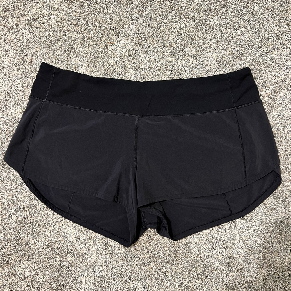 lululemon athletica Black Running Shorts with Wide Waistband